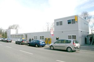 Containerbauweise fuer Buerogebaeude und Verwaltungsimmobilien